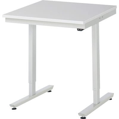 Arbeitstisch adlatus 150 elektrisch höhenverstellbar Arbeitsplatte mit Melaminharzbeschichtung 750 mm x 800 mm - RAU