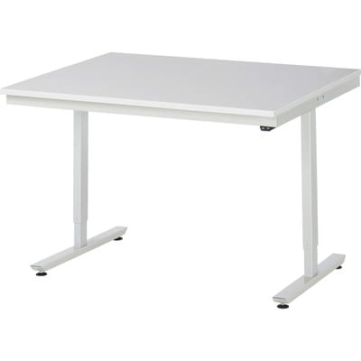 Arbeitstisch adlatus 150 elektrisch höhenverstellbar Arbeitsplatte mit Melaminharzbeschichtung 1250 mm x 1000 mm - RAU
