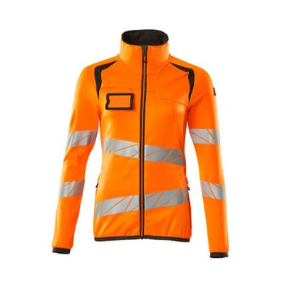 Fleecepullover mit Reißverschluss 19153, Damen Gr. xl, hi-vis orange/dunkelanthrazit - Mascot
