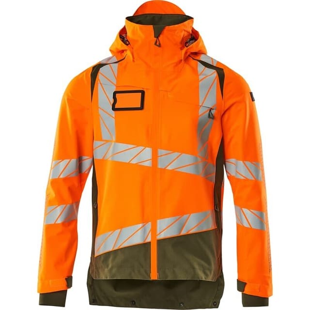 Hard Shell Jacke mit leichtem Futter Jacke 19301 Gr. 4XL, hi-vis orange/moosgrün - Mascot