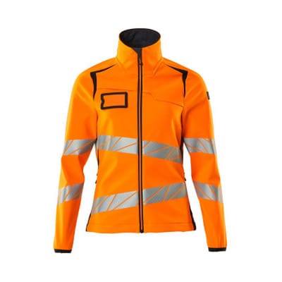 Mascot Soft Shell Jacke, Damenpassform Soft Shell Jacke Gr. M, hi-vis orange/schwarzblau