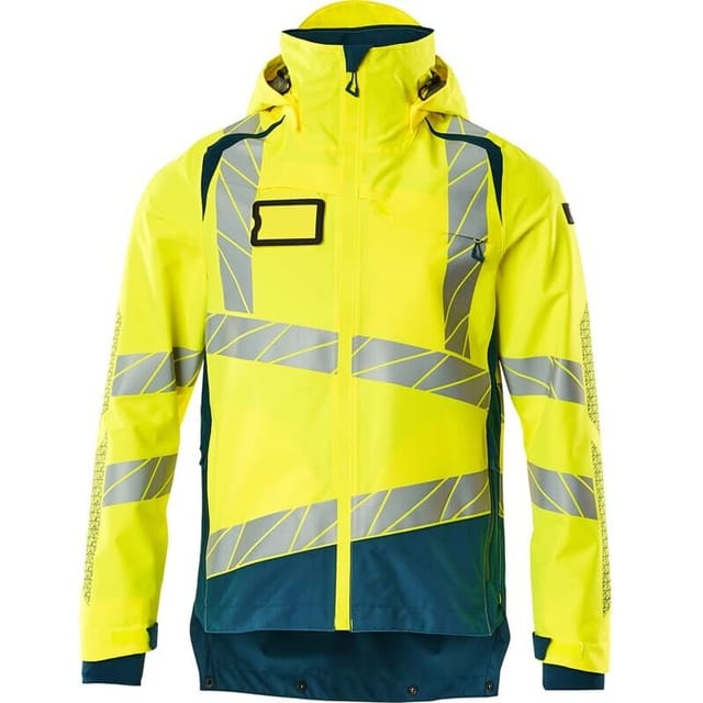 Mascot Hard Shell Jacke mit leichtem Futter Jacke 19301 Gr. 5XL, hi-vis gelb/dunkelpetroleum