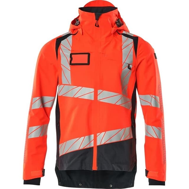 Hard Shell Jacke mit leichtem Futter Jacke 19301 Gr. 4XL, Hi-vis rot/schwarzblau - Mascot