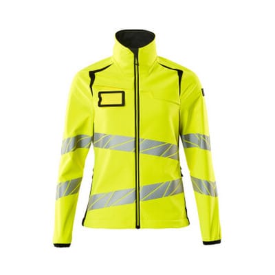 Mascot Soft Shell Jacke, Damenpassform Soft Shell Jacke Gr. XL, hi-vis gelb/schwarz