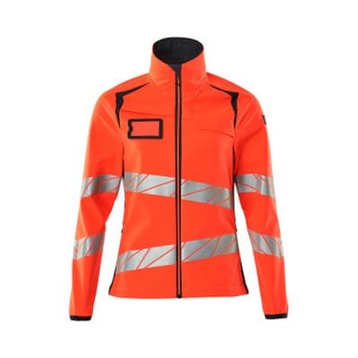 Mascot Soft Shell Jacke, Damenpassform Soft Shell Jacke Gr. M, Hi-vis rot/schwarzblau