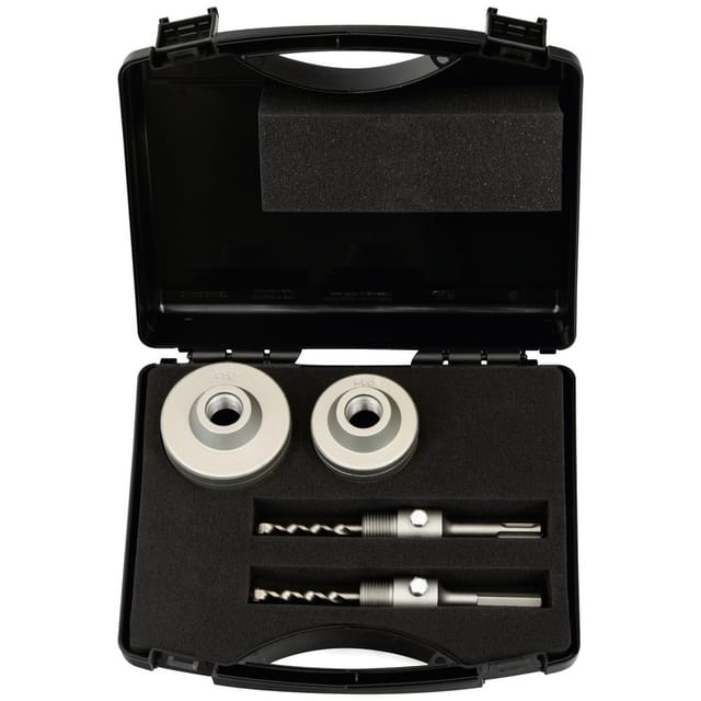 Schlagbohrkronen-Set 68/82 mm basic Aufn. (SDS-plus /6-kant) +Zentrierbohrer Aufnahme M22 - Projahn