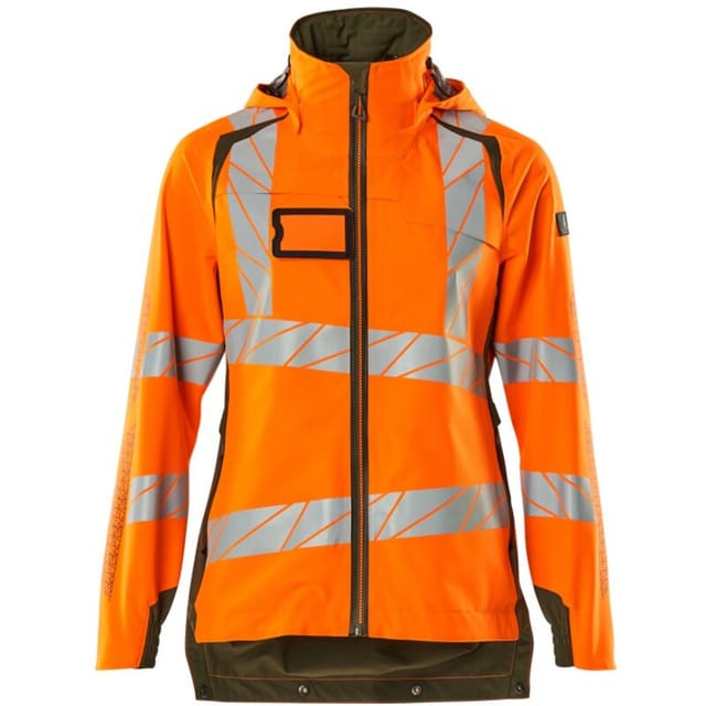 Accelerate safe Damen Hard Shell Jacke 19011-449 Gr. 5XL hi-vis orange/moosgrün - Mascot