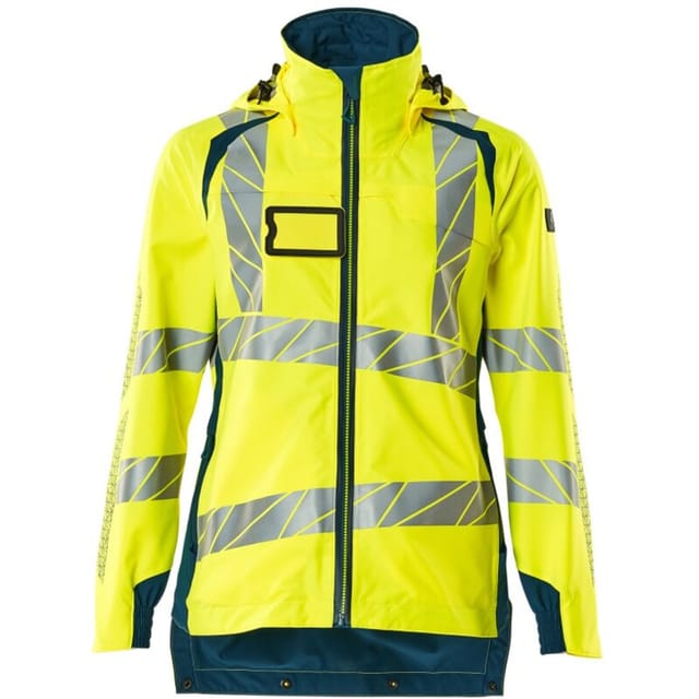 Accelerate safe Damen Hard Shell Jacke 19011-449 Gr. s hi-vis gelb/dunkelpetroleum - Mascot