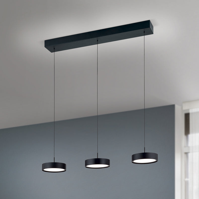 [gebraucht] B-ware Orion Led-hängeleuchte Teide Hängelampe Leuchte Schwarz Metall Höhenverstellbar