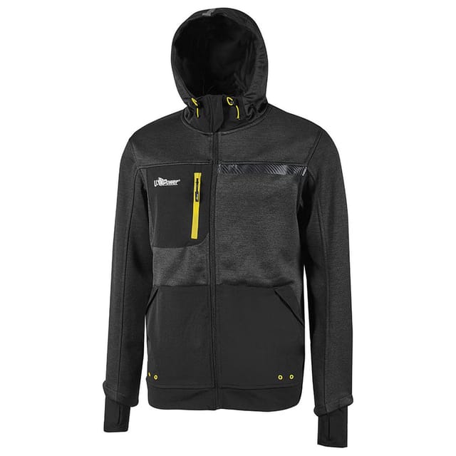 UPower Galaxy Offenes Arbeits-Sweatshirt - l - Schwarze