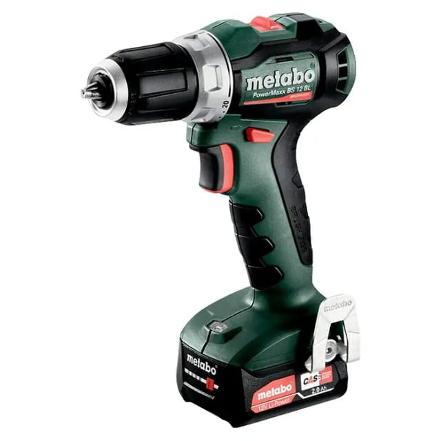 Metabo - Akku-Bohrschrauber PowerMaxx bs 12 bl, 12V 2x 2,0 und Ladegerät in x 118