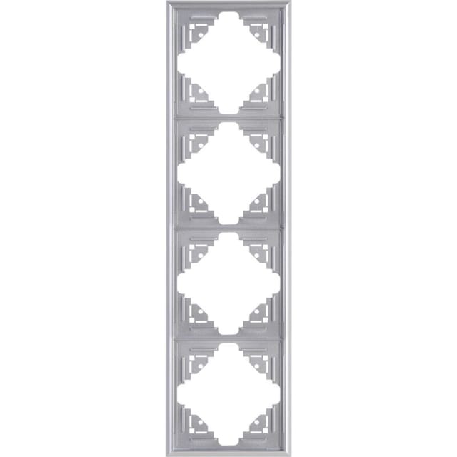 Kopp - malta – Abdeckrahmen 4-fach, Farbe: silber - 309420066