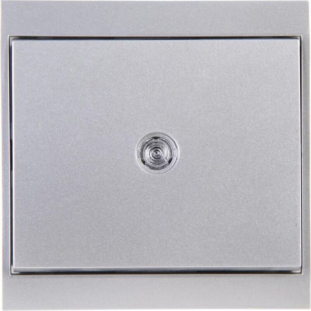 Kopp - MALTA – Universalschalter (Aus-/Wechsel) beleuchtet, Farbe: silber - 620677082