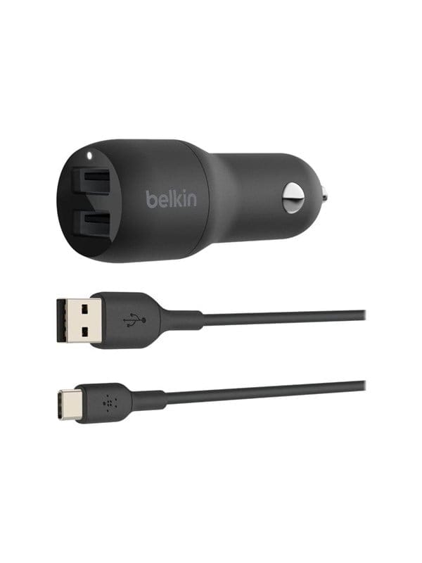 Belkin USB-A Kfz-Ladegerät, 24W 1m USB-C Kabel sw. CCE001bt1MBK Ladegeräte -Universal-