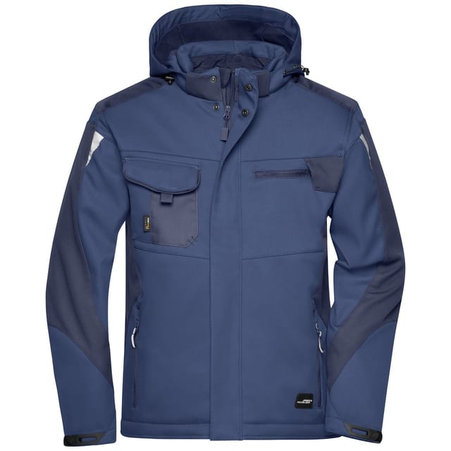 James & Nicholson Professionelle Softshelljacke mit Innenfutter JN824 Gr. XL navy/navy