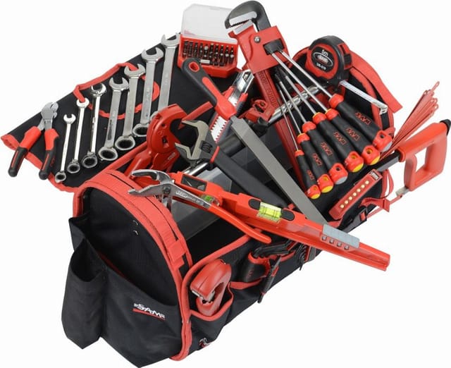 Sam Outillage - Textilkiste 39 l + 95 Werkzeuge für Klempner CP-PL1