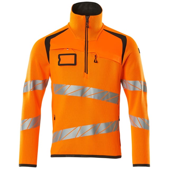 Strickpullover mit kurzem Reißverschluss xl hi-vis orange/dunkelanthrazit - Mascot