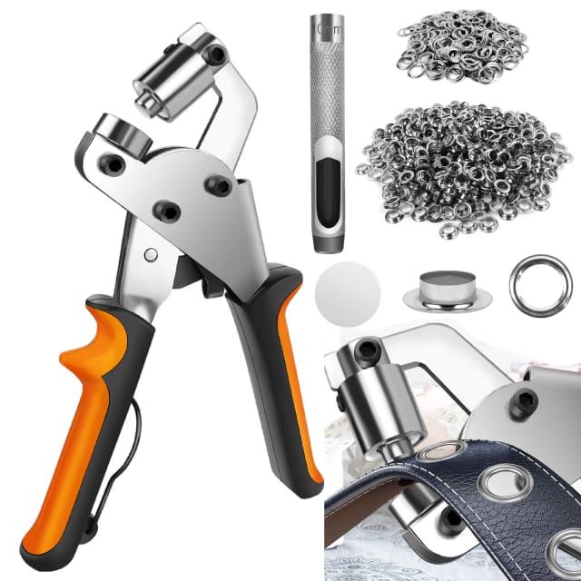 Day Plus - senzange Zange Ösenstanze Loch Lochzange Länge 10cm - 500 Ösen enthalten set