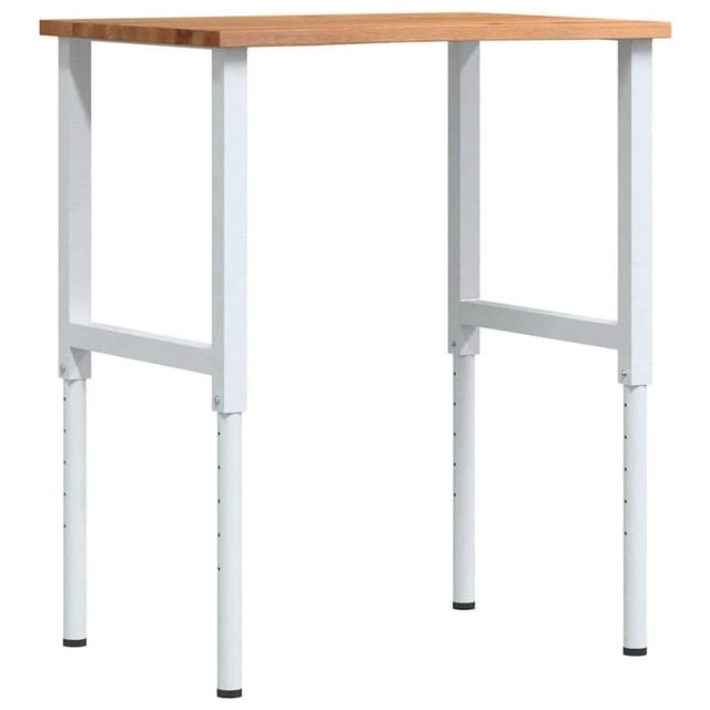 Werkbank Hellbraun 80x60x(71,5-98) cm Massivholz Eiche Vidaxl