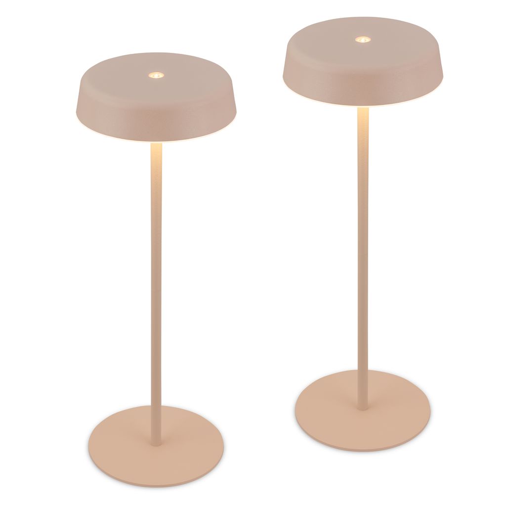 2er Set Akku Tischleuchten Mit Lichtkante: Das Moderne Design Mit Eleganter Lichtkante Macht Die Beiden Led Leuchten Zu Stilvollen Hinguckern Und Sorgt Für Stimmungsvolle Beleuchtung In Wohnräumen Und