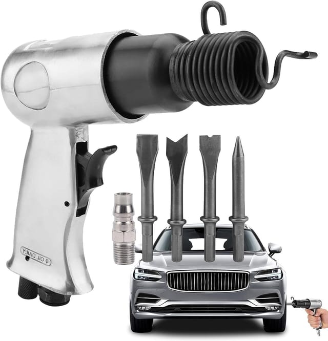 Ej.Life Industrie-Lufthammer, 4500 U/min, 114 l/min, 150 mm, leistungsstarker Griff, gerader Lufthammer, Schaufelwerkzeug, zum Reinigen von Gusssand