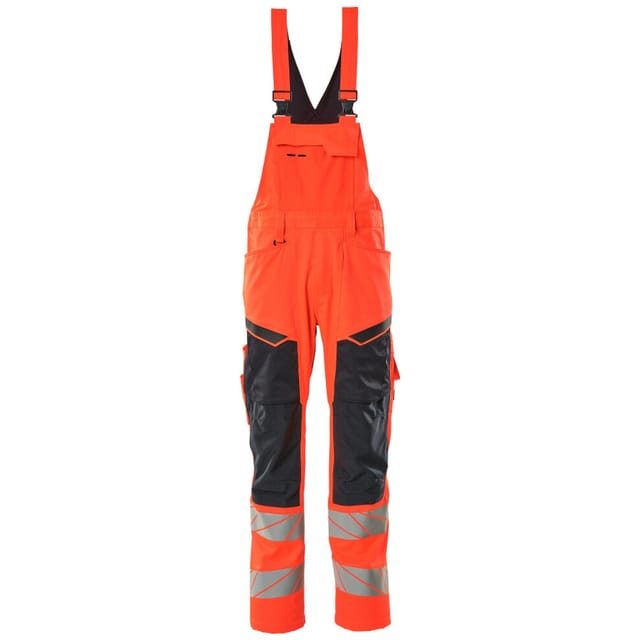 Warnschutz Latzhose 19569-236-22210 Gr. 76C50 hi-vis rot/schwarzblau - Mascot