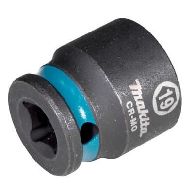 E-16003 Steckschlüssel 3/8" SW19 Impact Black kurz - Makita