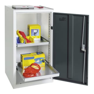 Werkzeug- und Materialschrank 3000, ral 7035/7016, 2 Wannen - Stumpf