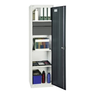 Werkzeug- und Materialschrank 3000, ral 7035/7016, 2 Schubladen, 3 Wannen - Stumpf