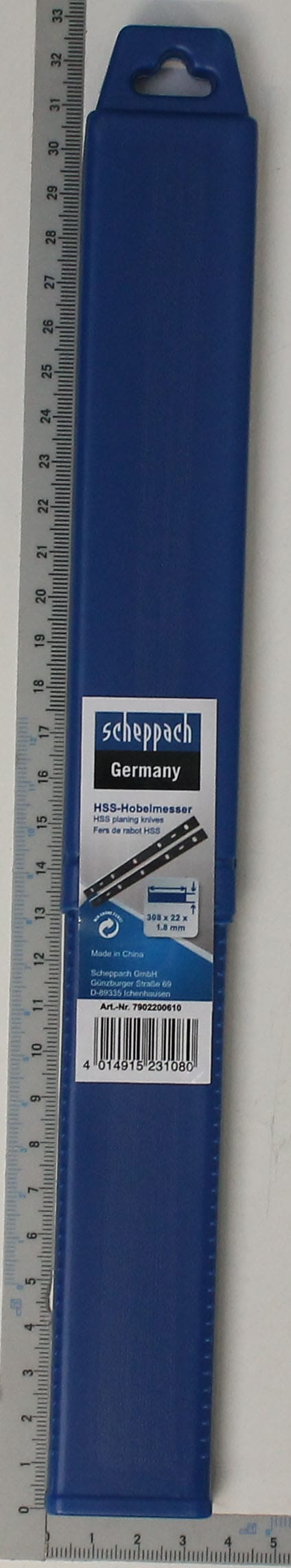 Paar 308 mm Messer fur Hobel Scheppach hms1250