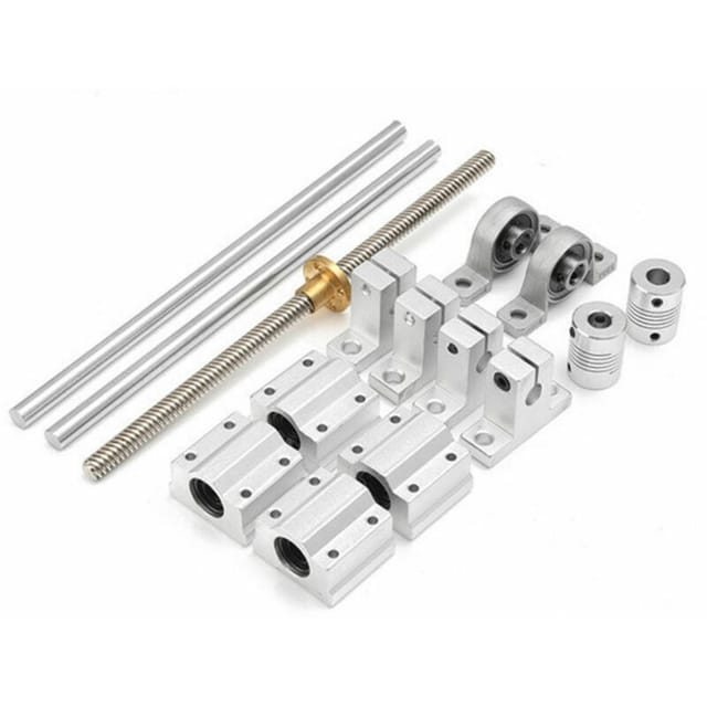 15 Stück/Set 400mm Achse Optisch Schiene Führung Lager Sitz Führung Linearführung Lagerung Trapezgewindespindel Gewindespindel
