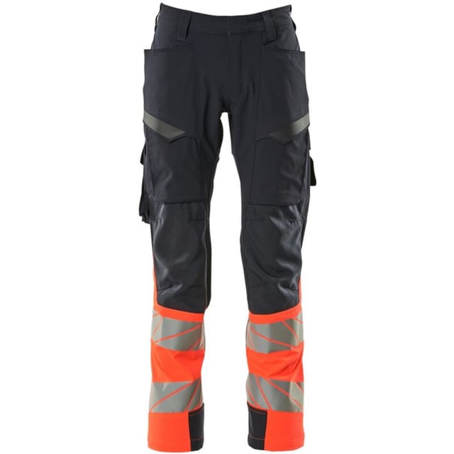 Mascot - Hose mit Schenkeltaschen 19379-510-10222 Gr. 82C58 schwarzblau/hi-vis rot