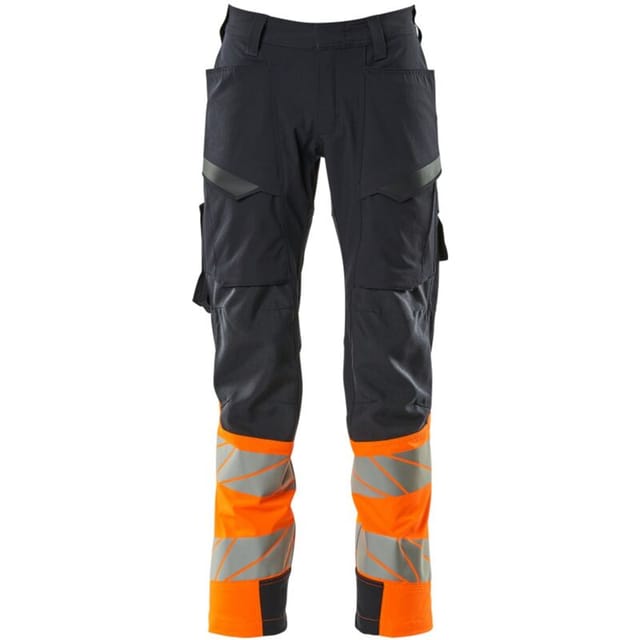 Hose mit Schenkeltaschen 19379-510-01014 Gr. 82C60 schwarzblau/hi-vis orange - Mascot