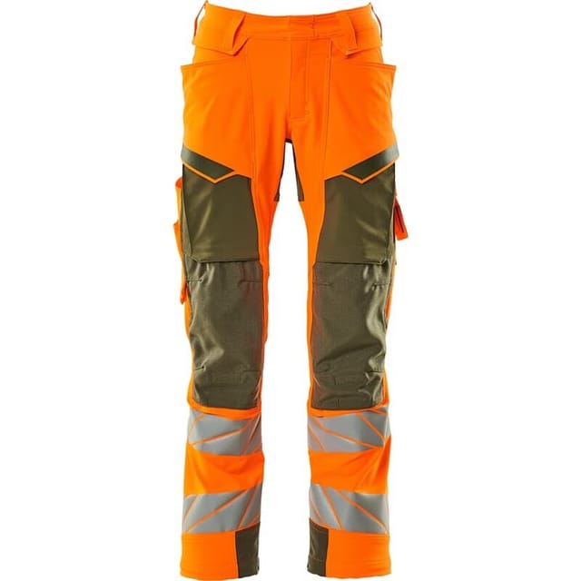 Hose mit Knietaschen 19079-511-1433 Gr. 82C64 hi-vis orange/moosgrün - Mascot