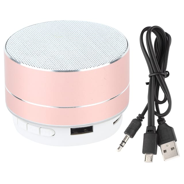 A10 Bluetooth-Lautsprecher aus Metall mit Subwoofer, kabellos und mit Klinkenanschluss für Telefon und Computer