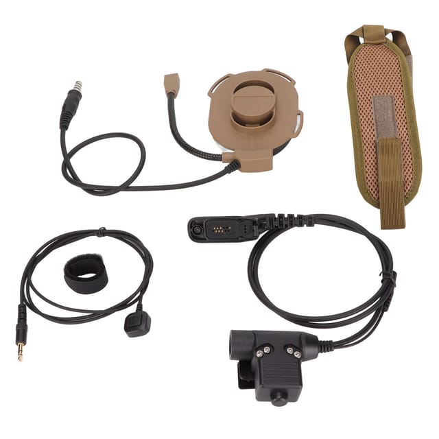 Motorradhelm mit einseitigem Headset im Militärstil und PTT U94 Fingermikrofon für MOTOROLA XIR P8268 P8668 DP4400