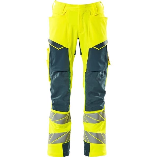 Hose mit Knietaschen 19079-511-1744 Gr. 82C64 hi-vis gelb/dunkelpetroleum - Mascot