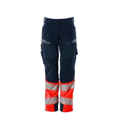 Hose mit Knietaschen 19178-511-10222 Gr. 40 schwarzblau/hi-vis rot - Mascot