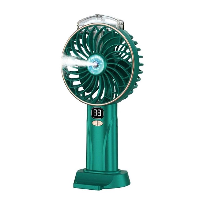 Enowelir Mini-ventilator, Tragbar, Usb-aufladbar, 4000 Mah, 5 Geschwindigkeitsstufen, Led-anzeige, Sprühfunktion Für Zuhause, Büro, Garten, Terrasse Und Außenbereich