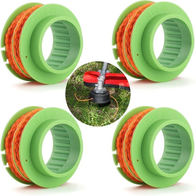 Enowelir 4-spulen-doppelt-drilling-rasentrimmerfaden Mit Automatischer Zuführung, Kompatibel Mit Ego St1500 Und St1500-s Für Den Garten