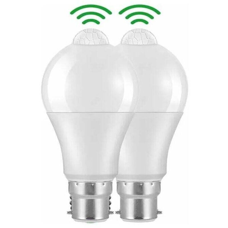Enowelir Led-bewegungsmelderlampe B22 12w 1020lm Kaltweiß 6000k Ip42 Wasserdicht Für Garten, Haus, Werkstatt, Renovierung