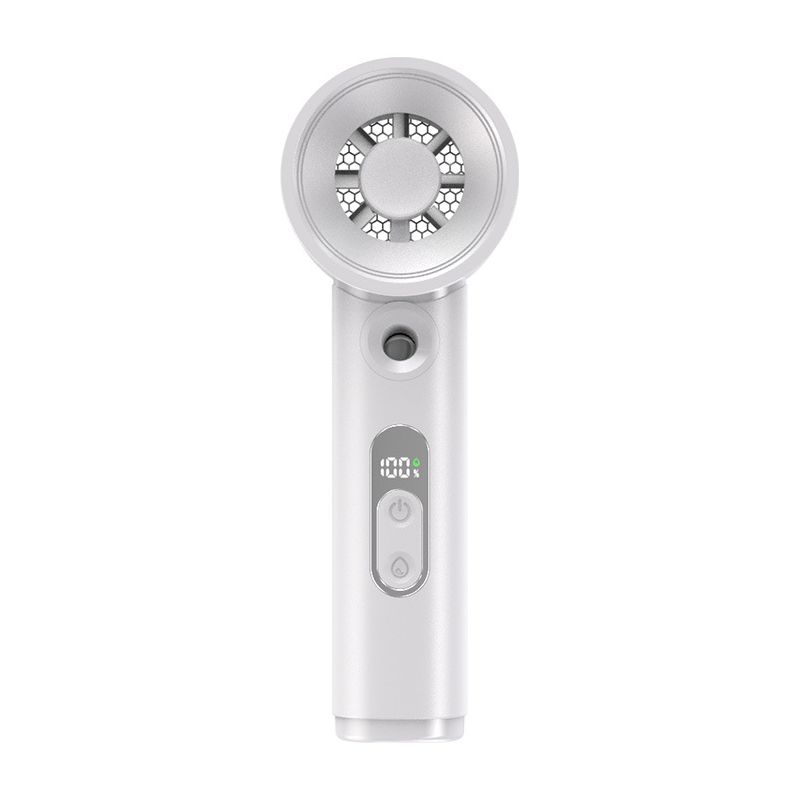 Enowelir Tragbarer, Wiederaufladbarer Nebelventilator 4000 Mah 5 Geschwindigkeiten Mini-turbo-wasservernebler Für Garten, Terrasse Und Außenbereich