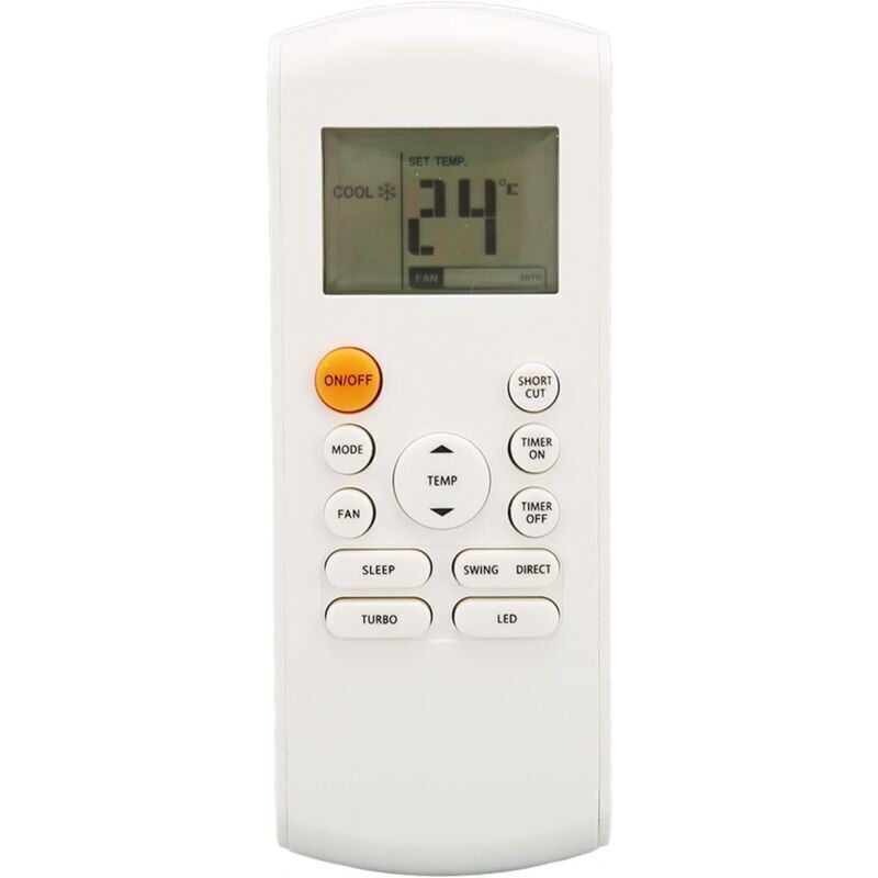 Enowelir Fernbedienung Für Klimaanlagen Mit Led-hintergrundbeleuchtung, Kompatibel Mit Rg57b1bg, Rg57b2bg, Rg57bbg, Rg57bg, Rg57abg Und Rg57a6