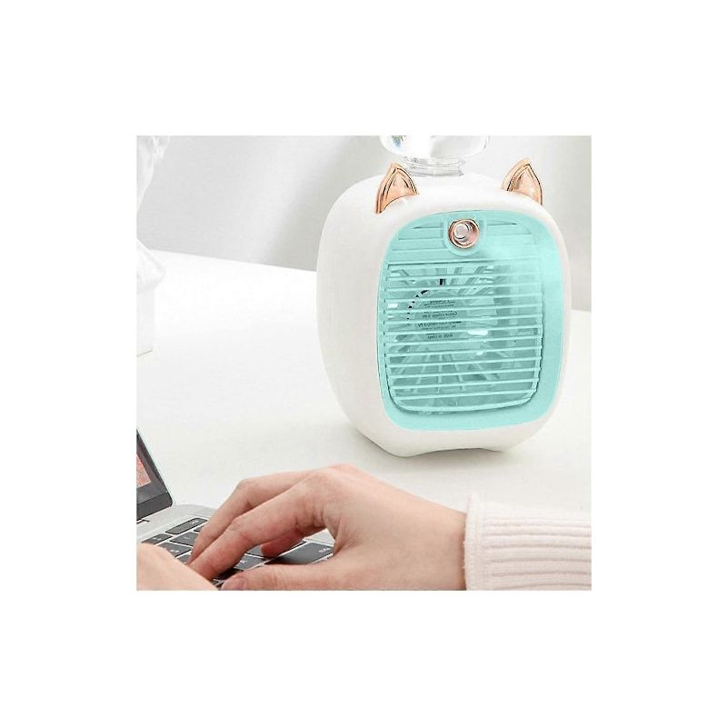 Enowelir Mini-ventilator Mit Leisem Usb-anschluss Und Integriertem Luftbefeuchter Für Zuhause, Büro, Terrasse Und Werkstatt