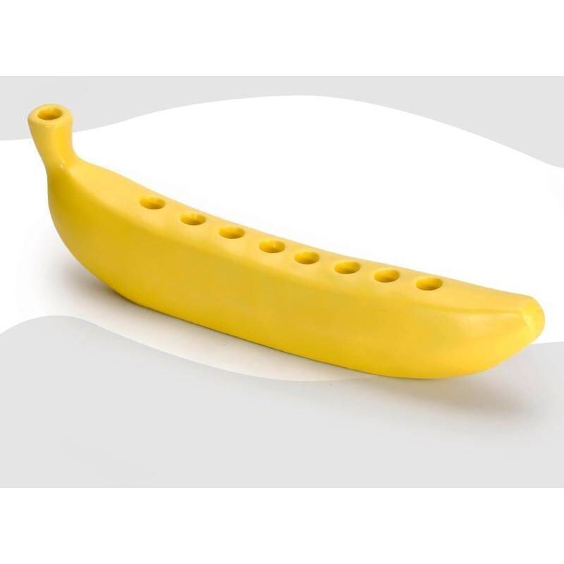 Enowelir Keramik-menora Im Bananen-design, 1 Stück, Chanukka-kerzenhalter, Heimdekoration, Terrasse, Diy-geschenk Für Partys, Original