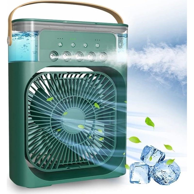 Enowelir 4-in-1 Tragbarer Klimaventilator Mit Verdunstungsnebel Und 3 Geschwindigkeitsstufen Für Zuhause, Büro Und Terrasse
