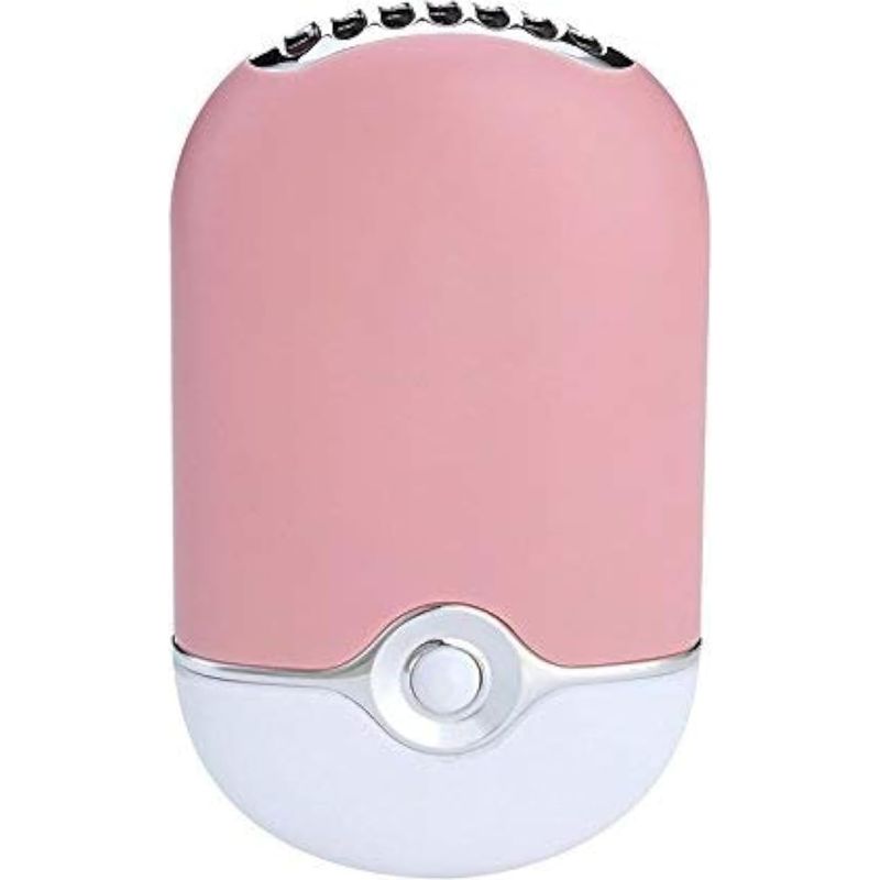 Enowelir Tragbarer Klimaventilator Mit Luftreinigung Und Luftbefeuchtung, Leise, Usb-aufladbar, Für Zuhause, Terrasse, Balkon Und Außenbereich, Hellrosa