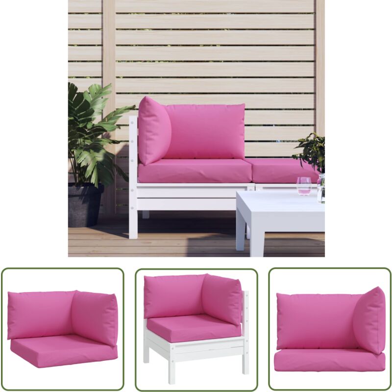 Enowelir Dekokissen-set (3er-set) Aus Rosa Oxford-gewebe Für Stuhl, Sofa, Garten, Terrasse, Balkon – Skandinavischer Stil, Komfortabel