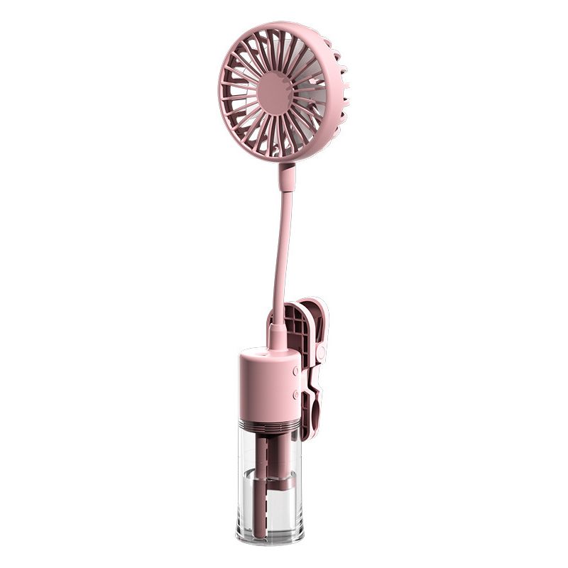 Wiederaufladbarer Enowelir-ventilator Mit Sprühfunktion, Verstellbarem Clip Und 360° Drehbarem Kopf Für Garten, Terrasse, Haus, Außenbereich Und Heimwerkerprojekte.
