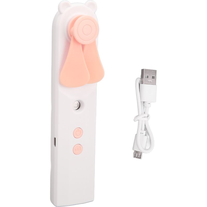 Enowelir Wiederaufladbarer, Tragbarer Nebelventilator Mit 2 Geschwindigkeiten, Pink, Für Zuhause, Büro, Terrasse, Garten, Heimwerkerprojekte Im Freien